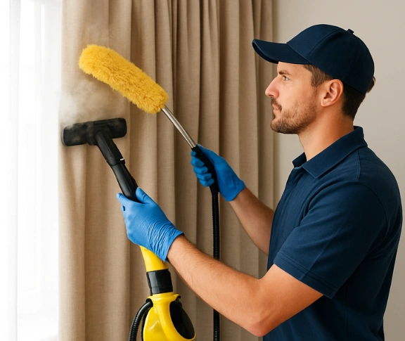 Trusted residential curtain cleaning technician Matty Curtain Cleaning bulla-vic QLD
