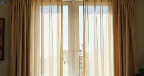 Dusty and dull curtains in bulla-vic before steam cleaning
